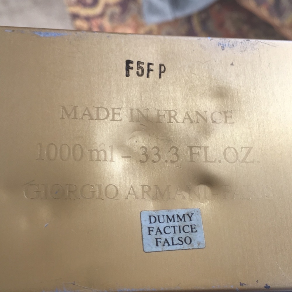 Armani Men’s Cologne factice dummy display glass bottle. 33.3 oz. Extremely rare - Picture 5 of 6